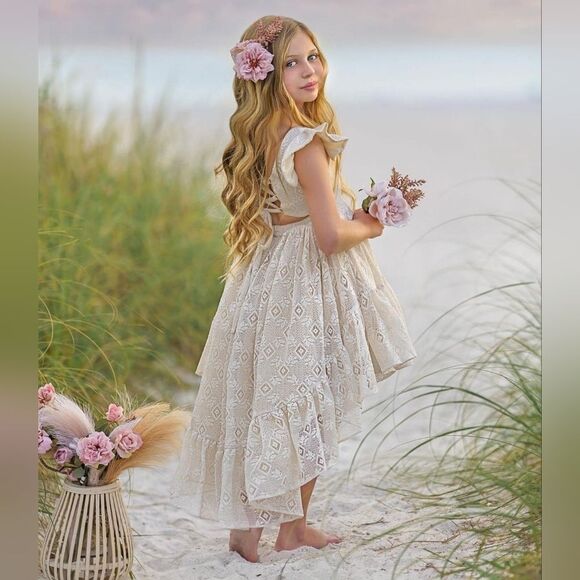 NWT Dollcake Beach Babes High-Low Girls  Dress  Size 8 - Picture 3 of 7